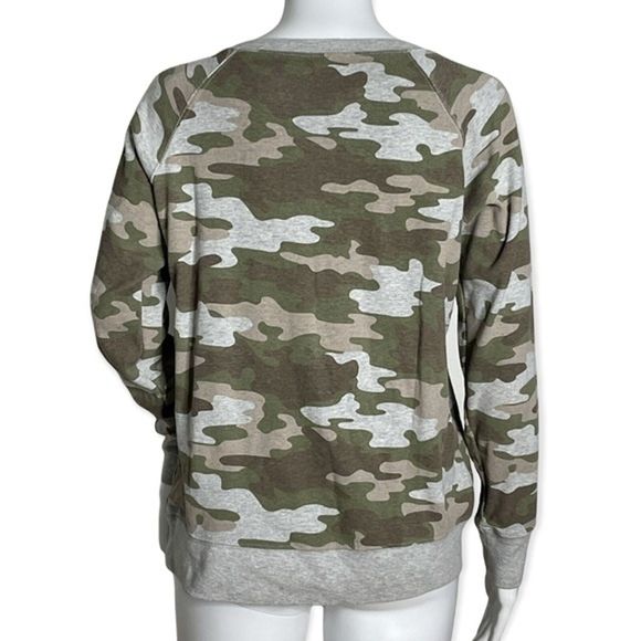 Eddie Bauer Shirt Women Small Gray Green Tan Camo Camouflage Casual Streetwear - Picture 3 of 7